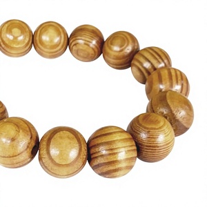 Collar de Cuentas de Madera Hecho a Mano, Moderno, Unisex, Joyería Religiosa Budista, Diseño Grueso con Forma de Bola, Accesorio de Moda - Product Image 2
