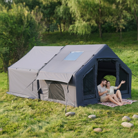 Grande tente de camping familiale d'extérieur avec toile Oxford imperméable PVC/Nylon 3000mm+ et fonction gonflable pour le glamping