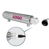 Purificateur d'eau à lumière uv en acier inoxydable 6W 0.5GPM US Plug 110V 220V pour système d'osmose inverse RO