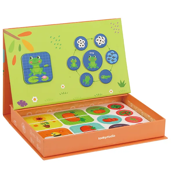 Magnetische Doos-Levenscyclus Magnetisch Boek Educatief Speelgoed Diy Puzzel Papieren Kartonnen Puzzel