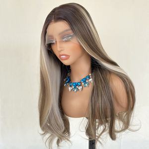 Perruque synthétique Futura courte, résistante à la chaleur, avec partie centrale, dentelle transparente, ondulations superbes, sans colle, ligne de cheveux naturelle, style français - Product Image 2