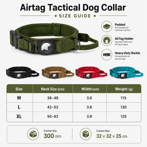 <span class=keywords><strong>Collier</strong></span> tactique <span class=keywords><strong>pour</strong></span> <span class=keywords><strong>chien</strong></span> AirTag en gros, directement <span class=keywords><strong>de</strong></span> l'usine, <span class=keywords><strong>collier</strong></span> d'entraînement K9 avec poignée Ming Jia - Product Image 6