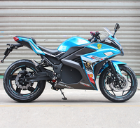 Moto électrique de course à grande batterie 72V 8000W puissante et longue portée