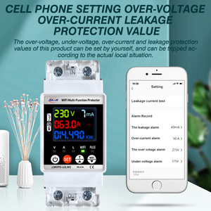 Jiuji มิเตอร์วัดพลังงาน220V AC 63A สมาร์ท WiFi รั่วซึม - Product Image 3