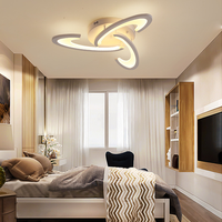 Plafonnier LED moderne JACKSUN pour la maison, lumière acrylique tricolore, lampe de plafond à intensité variable avec télécommande pour le salon, éclairage principal