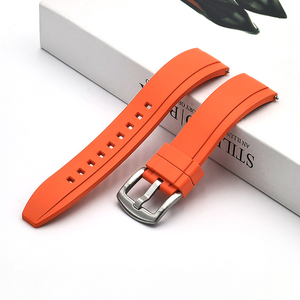 7サイズ ラバー交換用時計バンド FKM 18 19 20 21 22 23 24 mm スポーツスマートメンズ腕時計ベルト プレミアムピンバックル付き - Product Image 1
