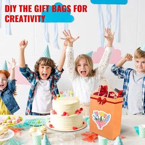 Gift Paper <b>Bags</b> with Handles Kraft Goodie <b>Bags</b> for Birthday Party Christmas Shopping Wedding Reusable Grocery Paper <b>Bags</b> - Product Image 4