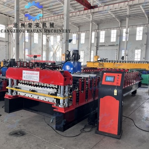High-end Color-coated Steel Double-layer Roof <b>Tile</b> Production Equipment Full-automatic Double-layer Roll Bearing Motor 1200mm - Product Image 4