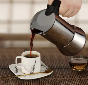 Cafetera <span class=keywords><strong>Moka</strong></span> Plateada de Acero Inoxidable 304 de Alta Calidad para 2, 4, 6 y 10 Tazas - Product Image 6