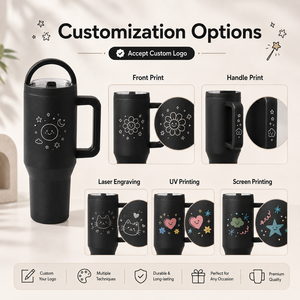 Personalized Cute Cartoon Stainless Steel Insulated Travel <b>Mug</b> with Leakproof Lid and <b>Large</b> Handle - Product Image 5