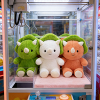 Peluches Dinosaures Anime Mignons 8 Pouces en Coton PP Ultra Doux, Animaux en Peluche de Dessin Animé pour Enfants, Idéales pour les Machines à Pinces