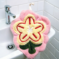 Serviette de toilette en polaire corail personnalisée, absorbante, suspendable, épaisse, pour cuisine et salle de bain, broderie, petite serviette de haute qualité, vente en gros