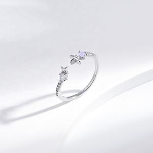 Anillo de plata de ley 925 de alta calidad con ópalo natural, joyería fina, ajustable, minimalista, chapado en oro, para chicas. - Product Image 3