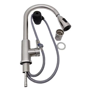 Soldes Chaudes Robinet de Cuisine Robuste en Nickel Brossé avec Douchette Extractible SUS 304, Mitigeur Monocommande pour Évier de Cuisine - Product Image 1