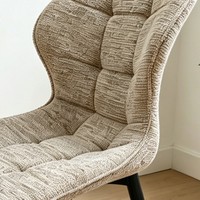 Nouvelle Arrivée Transfrontalière : Chaise de Salle à Manger en Tissu avec Dossier Confortable, Design Minimaliste Moderne pour Réunions à Domicile et Consultations - Chine