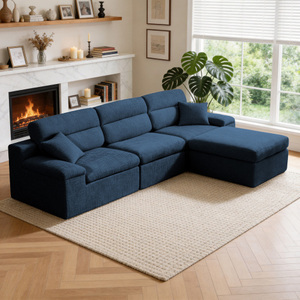 Nouveau design Canapé nuage confortable et moderne en tissu chenille, canapé compressé de forme spéciale pour appartement et salon - Product Image 5