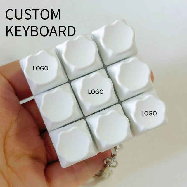 Custom logo Printing Design Cute Keyboard Keychain Keycap Relieve Stress Switches Key Chain Switch Keychain Diy Keyboard Button