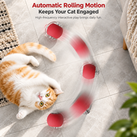 Balle interactive intelligente pour chat, jouet à roulement automatique avec évitement d'obstacles et chargement Type-C