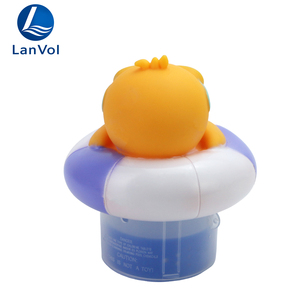 Distributeur de comprimés chimiques amusant en forme de canard flottant, ajustable pour piscine et <span class=keywords><strong>spa</strong></span>, alimentateur de chlore en plastique, facile à utiliser - Product Image 4