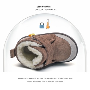 Bottes <span class=keywords><strong>de</strong></span> <span class=keywords><strong>neige</strong></span> d'hiver pour bébés <span class=keywords><strong>de</strong></span> 1234 ans ; Chaussures premiers pas à semelle souple ; Tige en daim doublée <span class=keywords><strong>de</strong></span> polaire, épaissie et antidérapante - Product Image 5