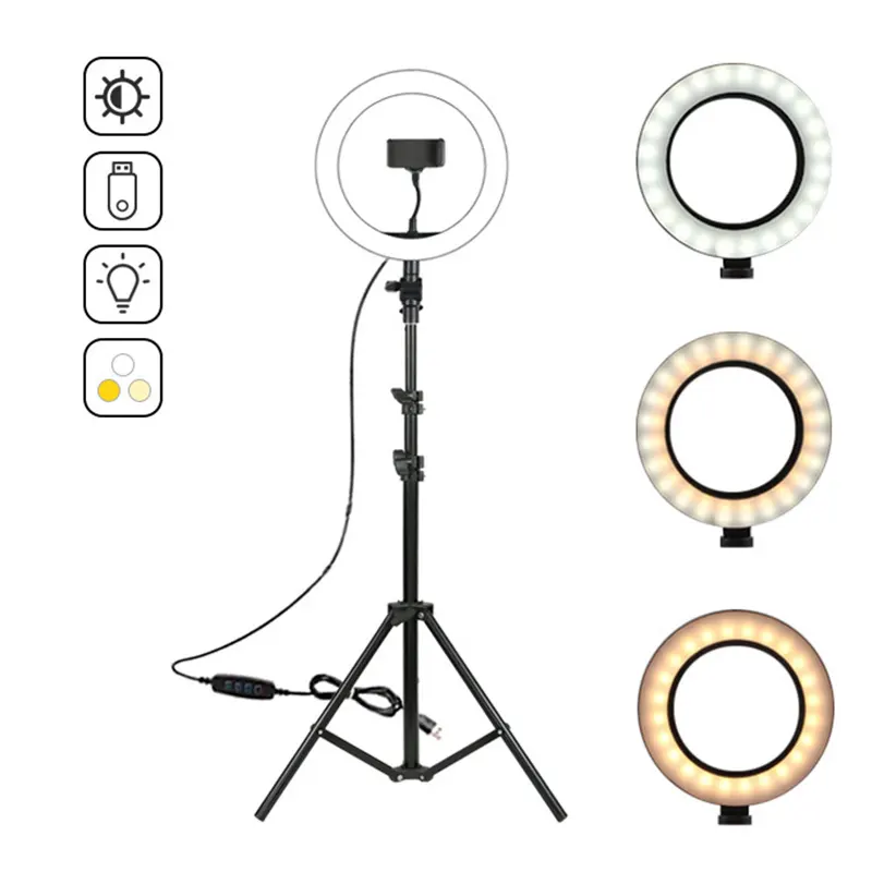 Factory Supply 10 Inch 26CM High Quality Led Photography Circle Selfie Ring Light For Camera