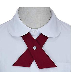 Solid Color Criss-Cross Tie, Girls' School Uniform Cross Adjustable Bowtie - Product Image 2