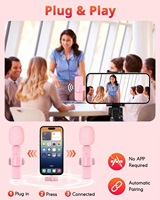 Microfono Lavalier Wireless Dinamico Professionale Mini per iPhone Android Type-C Registrazione Video YouTube K9 con Riduzione del Rumore
