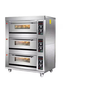 Four à pâtisserie commercial Gainjoys à 3 étages et 6 plateaux pour noix <span class=keywords><strong>de</strong></span> cajou, pommes <span class=keywords><strong>de</strong></span> <span class=keywords><strong>terre</strong></span>, pain, gâteaux, tartes et pâtisseries - Product Image 4