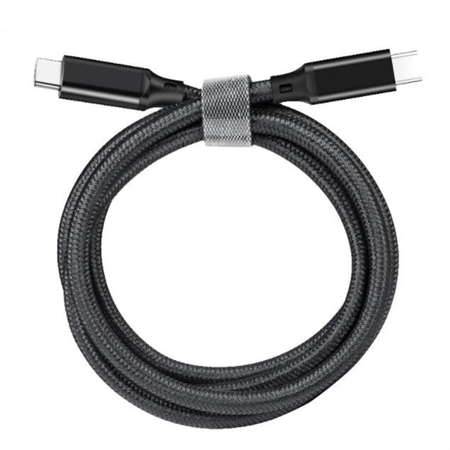 USB 3.1 Nylon Braided Cable Type c Male to Male 100W PD 5A Fast Charging Data Cable