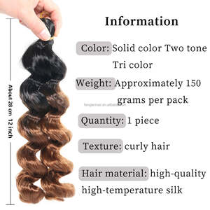 <span class=keywords><strong>Cheveux</strong></span> synthétiques en gros, boucles françaises élastiques, spirales, pour crochet, en fibre haute température, boucles lâches italiennes, <span class=keywords><strong>cheveux</strong></span> à tresser volumineux - Product Image 2