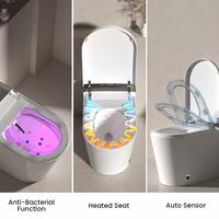 WC intelligent en céramique certifié CE avec siège chauffant, télécommande, fonctionnement automatique, à poser au sol, siphon en S, pour hôtels