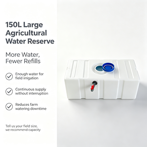 Tanque <span class=keywords><strong>de</strong></span> <span class=keywords><strong>Agua</strong></span> Plástico Rectangular Plano <span class=keywords><strong>de</strong></span> 150L, Tapa Azul con Rosca, Válvula Lateral, 1 Año <span class=keywords><strong>de</strong></span> Garantía, Filtración <span class=keywords><strong>de</strong></span> 200L/Hora para Almacenamiento <span class=keywords><strong>de</strong></span> <span class=keywords><strong>Agua</strong></span> en Granjas - Product Image 4