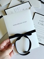 Carte de remerciement personnalisée pour après-vente, élégante, avec insert d'emballage studio pour fleuriste, parfumerie, boutique de cadeaux