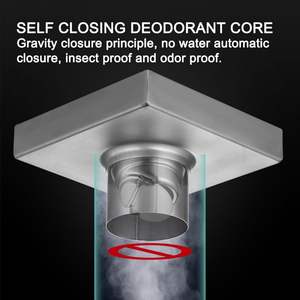 Hiện đại 6-inch Brushed Nickel vuông thép không gỉ vòi hoa sen xả có thể tháo rời lưới tản nhiệt Bì<span class=keywords><strong>a</strong></span> gạch chèn Hidden hình thức tầng phòng tắm - Product Image 5