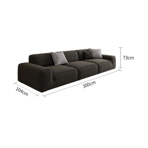 Hiện Đại Màu Đen Chenille nhung nhung vải mới chân không nén <span class=keywords><strong>sofa</strong></span> không khung miếng bọt biển cho căn hộ khách sạn phòng khách ghế <span class=keywords><strong>sofa</strong></span> - Product Image 4