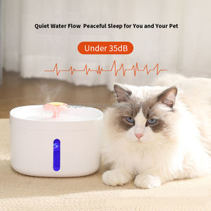 87 औंस/2.6l बड़ा शांत स्मार्ट स्वचालित पालतू जल फव्वारा वायरलेस रिचार्जेबल बैटरी संचालित वायरलेस बिल्ली पानी का फव्वारा - Product Image 6