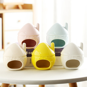 Casa Redonda de Cerámica Creativa para Hámsteres, Transpirable, para Mascotas Pequeñas, Uso en las Cuatro Estaciones - Product Image 3