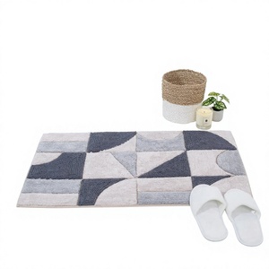 Tapis de bain de luxe ITHL en gros, écologiques, séchage rapide, motif floral, multicolores, en coton, fabriqués à la machine, techniques plus douces, personnalisables - Product Image 1