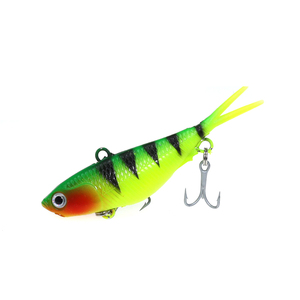 เหยื่อตกปลาแบบนิ่มชนิดมีสาย 95 มม. 115 มม. VMC 3X Hooks Through Wired Soft Vibra Lure PVC Soft Vibes Shads Fishing Soft Plastic Lure Soft Vibe Lure - Product Image 1