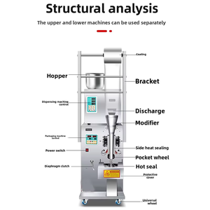 Machine d'emballage automatique pour sachets et oreillages <span class=keywords><strong>de</strong></span> poudre, aliments, thé, sucre, granulés, en film plastique, facile à utiliser, prix usine <span class=keywords><strong>de</strong></span> gros - Product Image 2