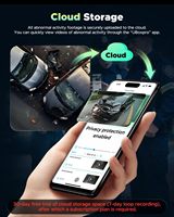 Caméra de sécurité pour voiture, caméra embarquée 4G avec double objectif, caméra de tableau de bord à grand angle, surveillance de l'intérieur de la voiture, sécurité complète du véhicule