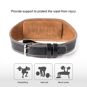 Cinturón de Soporte Lumbar Profesional de Cuero para Levantamiento de Pesas, Ajustable, Ancho, para Gimnasio, Entrenamiento y Fitness - Product Image 5