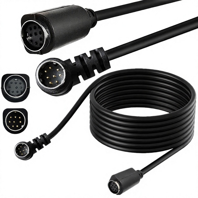 8-pin S-Video Cable Mini-DIN 8-Pin Copper Conductor YR-SV8-B1 for Set-Top Box Scanner Surveillance