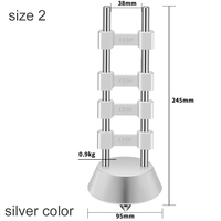 YIVO XSSH HIFI Support de câbles en alliage d'aluminium noir et argent pour amplificateur audio-vidéo, organiseur de câbles, plateau de rangement