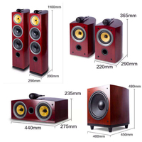 Enceinte tour Hi-Fi en bois massif rouge, 3 voies, tweeter à dôme, médium 6,5 pouces, double woofer 8 pouces, passive, audiophile, pour la maison