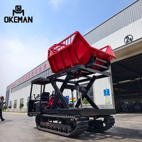 OKEMAN Nouveau Design Dumper sur Chenilles Diesel Euro 5 à Conduite à Gauche 5 Tonnes Renforcé pour la Montée en Pente, Utilisation Agricole/Construction, Moteur Huichai