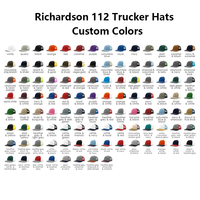 Casquette de camionneur Richardson 112 personnalisée avec patch velcro, OEM, 6 panneaux, visière incurvée, filet, casquette de baseball, casquette de camionneur brodée personnalisée
