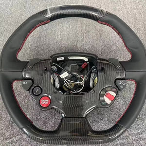 Volante de Fibra de Carbono YLC para <span class=keywords><strong>Ferrari</strong></span> California T 2016 456 F12 458 <span class=keywords><strong>488</strong></span> 599 con Cuero, LED y RPM - Product Image 1