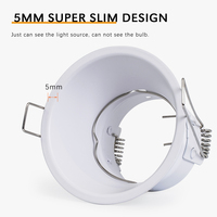 Vente chaude Plafonniers encastrés ronds intérieurs 82 mm 5w 6w 7w LED blancs et noirs pour hôtel
