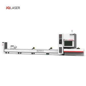 آلة القطع بليزر الألياف الأنبوبية JQLASER ، آلة القطع بجهاز التحميل ، آلة قطع المعادن بليزر الألياف